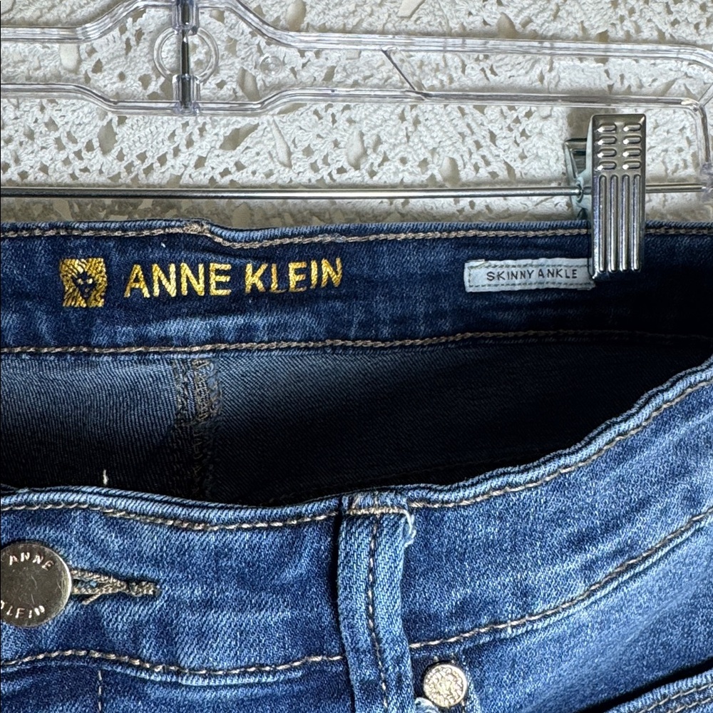 Anne Klein Dark Blue Skinny Ankle Jeans - Picture 2 of 8